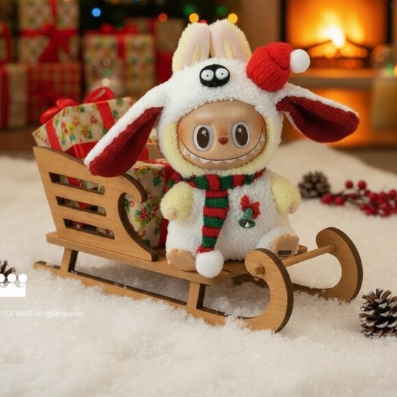 Labubu Christmas Sheep Outfit | Pop Mart 6–7” Doll Clothes Holiday Costume - Picture 2 of 3